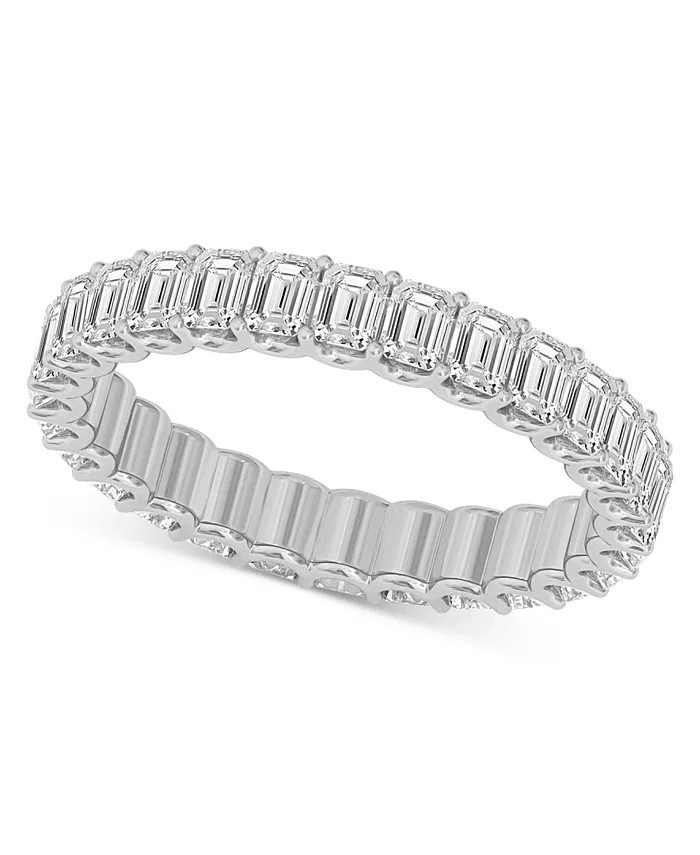 Diamond Emerald-Cut Eternity Band (2 ct. t.w.) in 14k Gold | Macy's
