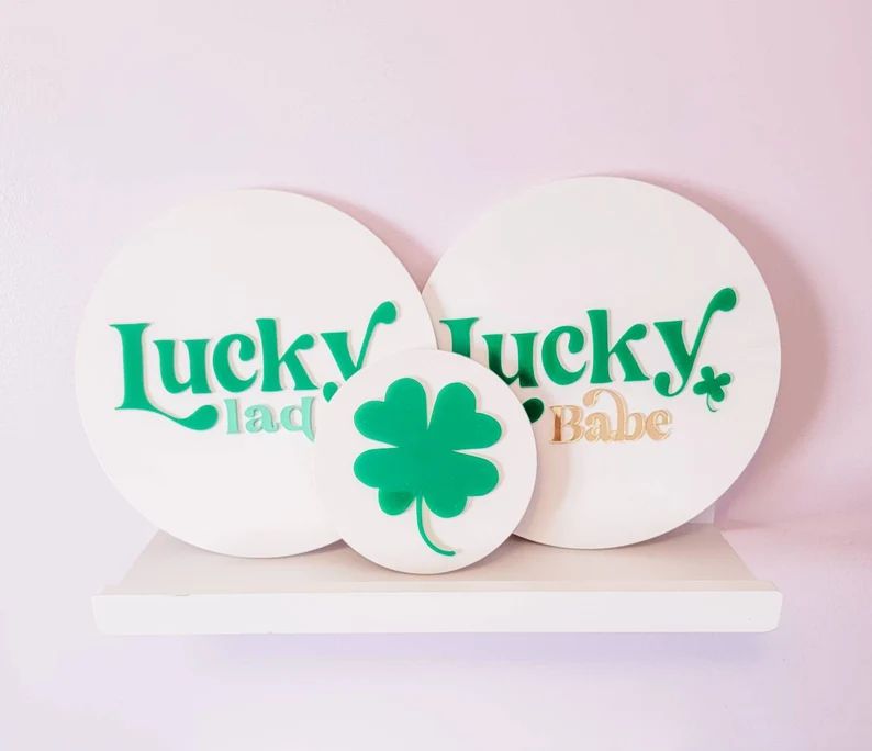 Lucky Lad Lucky Babe Acrylic Wood Sign/ St. Patricks Day Sign/ | Etsy | Etsy (US)