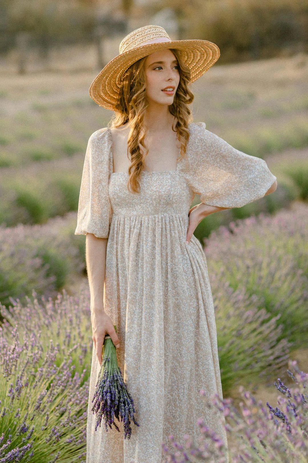 Juliet Babydoll Maxi Dress | Morning Lavender