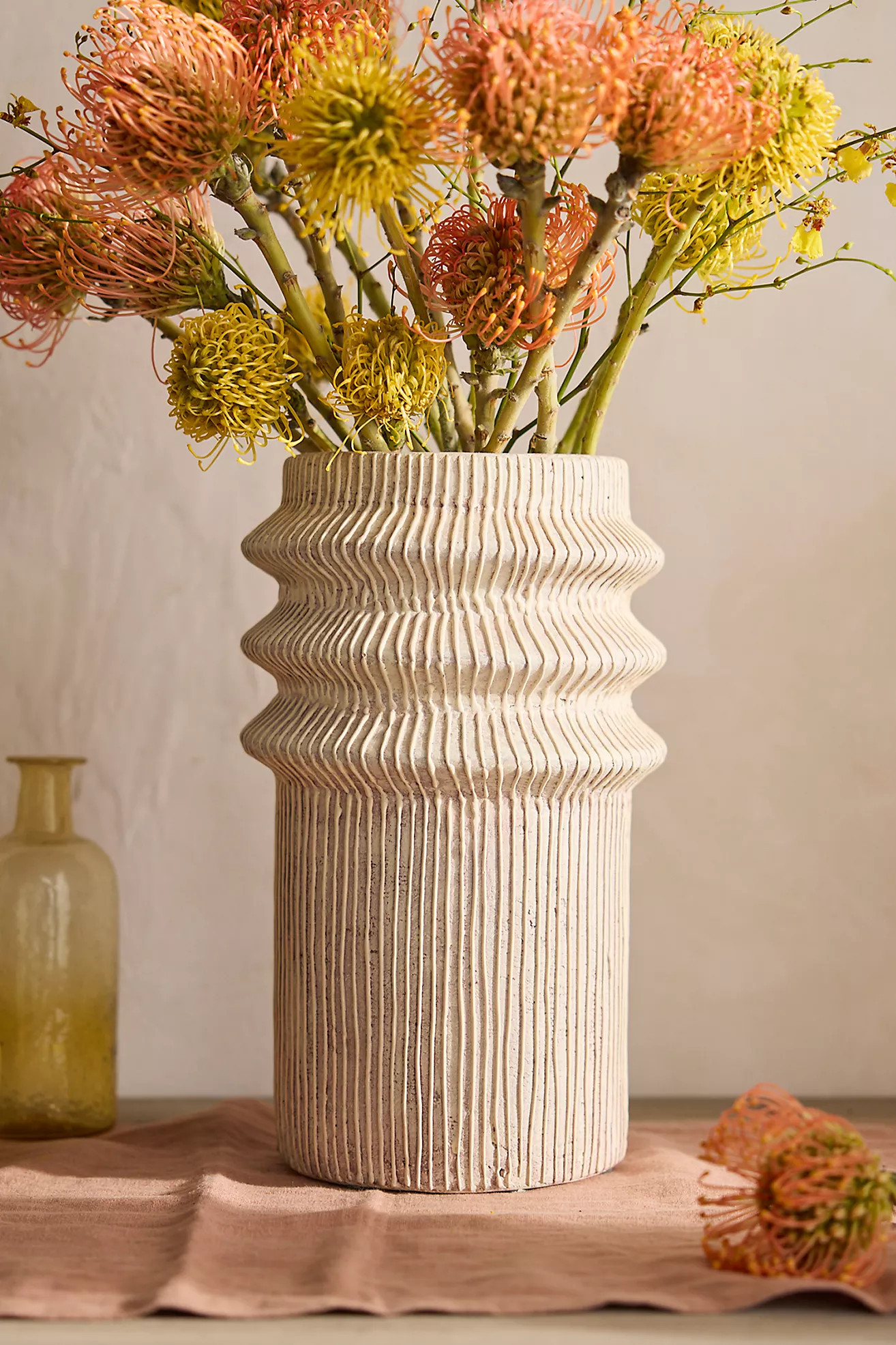 Rippled Pillar Ceramic Vase | Anthropologie (US)