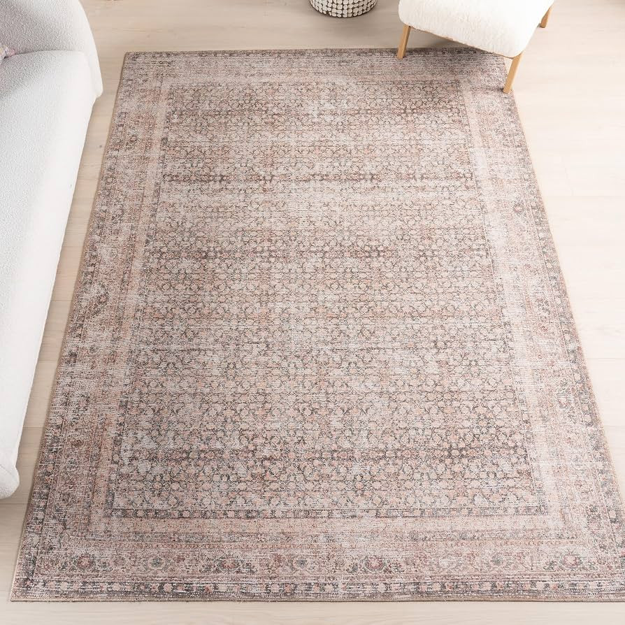 nuLOOM Hillstone Collection 2x8 Area Rug, Traditional Vintage Distressed Medallion, Thick and Sof... | Amazon (US)