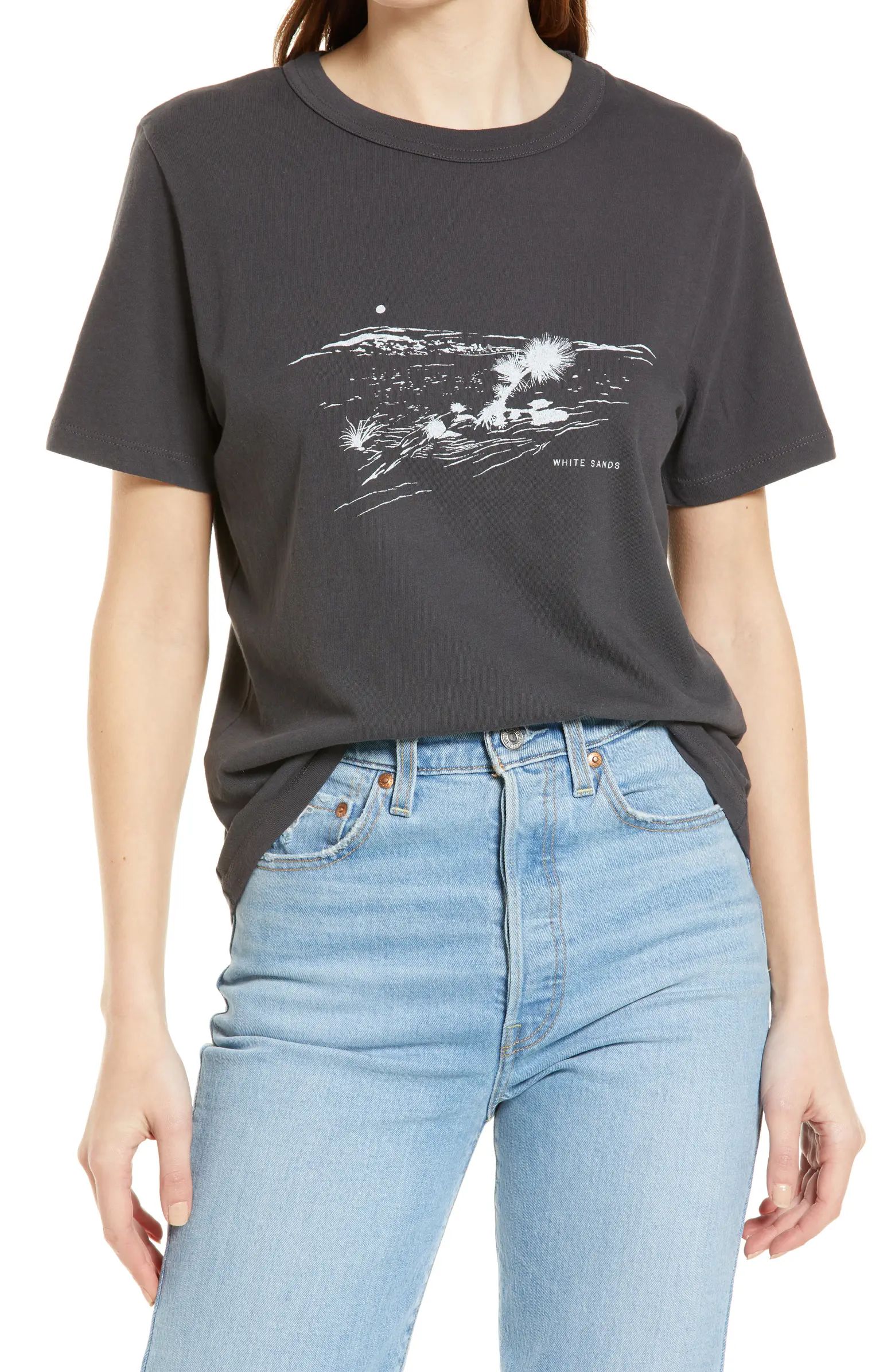 Madewell White Sands Softfade Cotton Oversize Graphic Tee | Nordstrom | Nordstrom