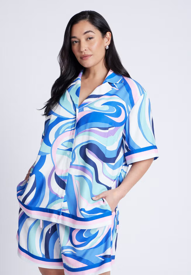 Printed Relaxed Top | Eloquii