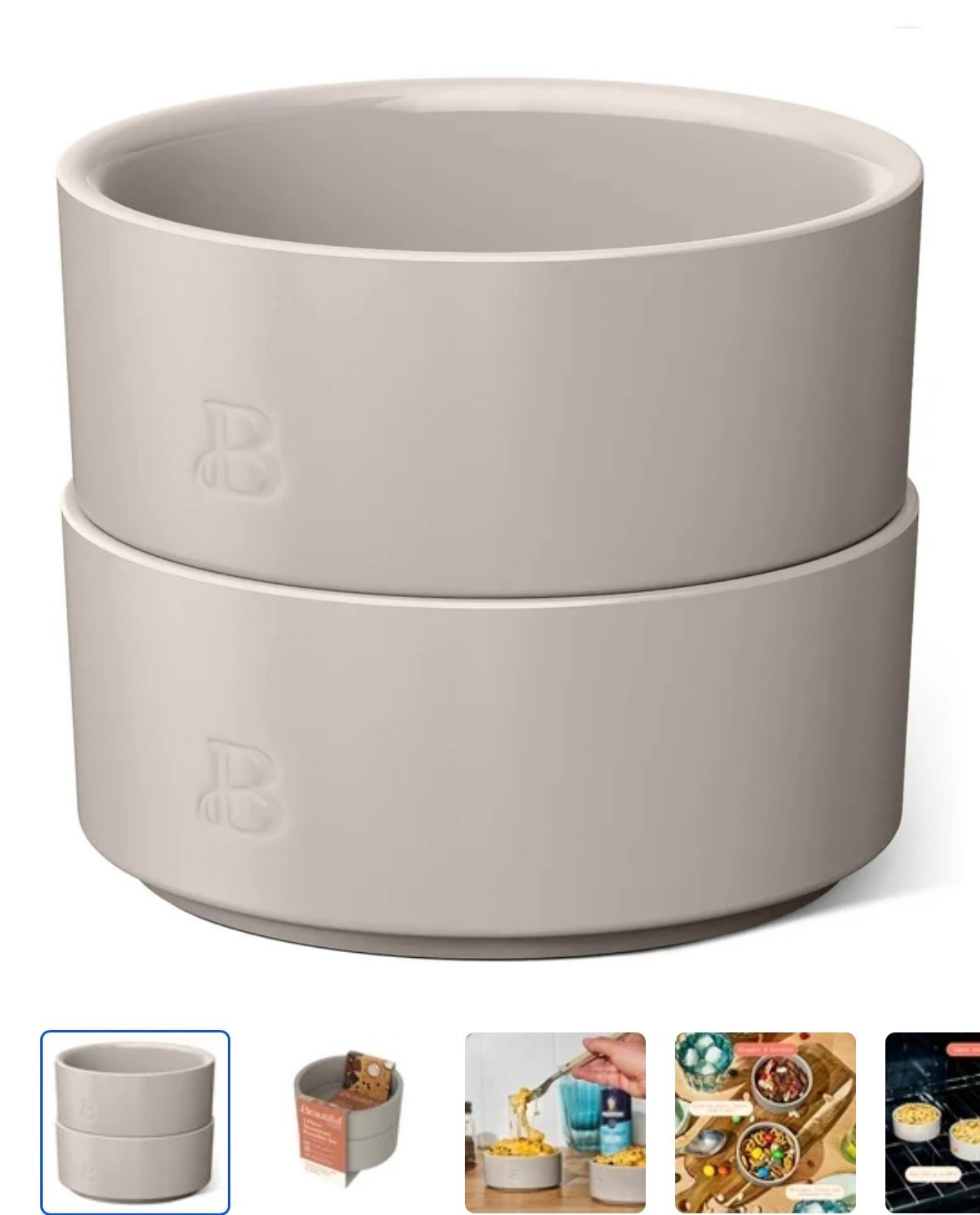 Beautiful 2-Piece Stoneware Ramekin Set, Porcini Taupe by Drew Barrymore

#LTKHome