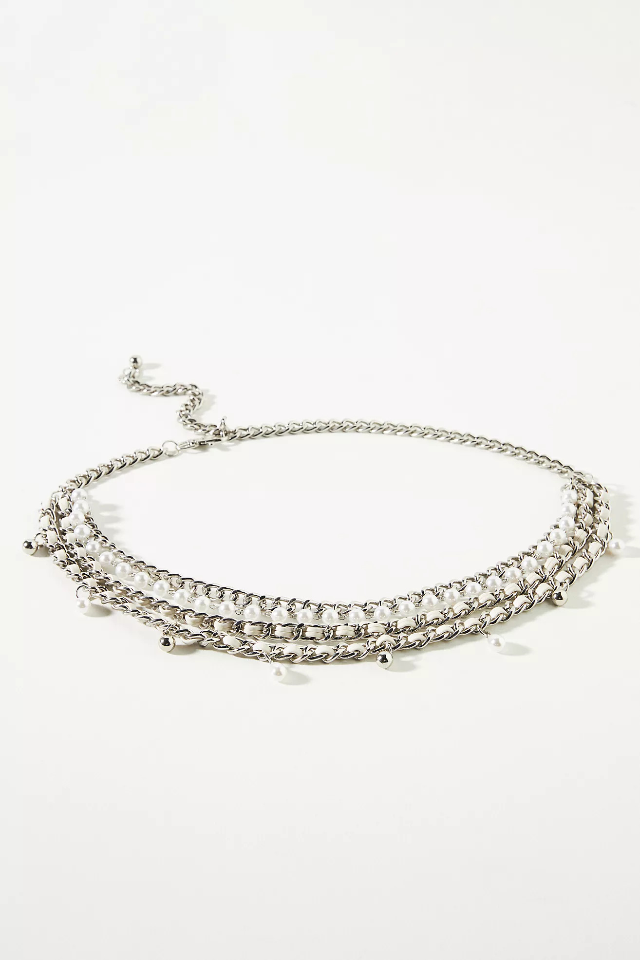 Pearl Silver Chain Belt | Anthropologie (US)