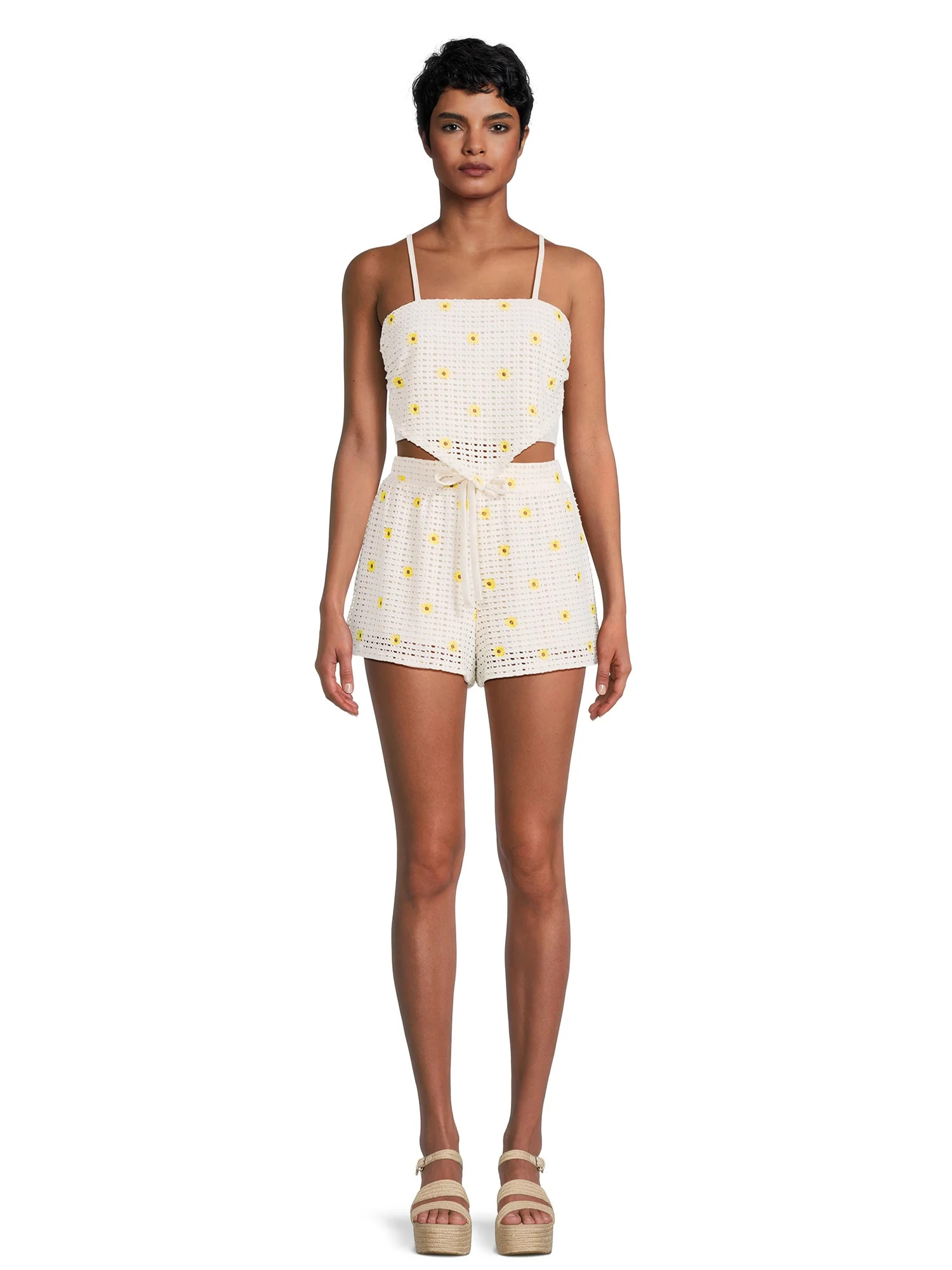 No BoundariesNo Boundaries Juniors Crochet Cami Top and Shorts Set, 2-Piece, Sizes XS-3XLUSD$16.9... | Walmart (US)