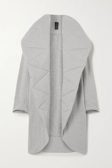 Norma Kamali - Oversized Quilted Mélange Stretch Cotton-jersey Coat - Gray | NET-A-PORTER (US)