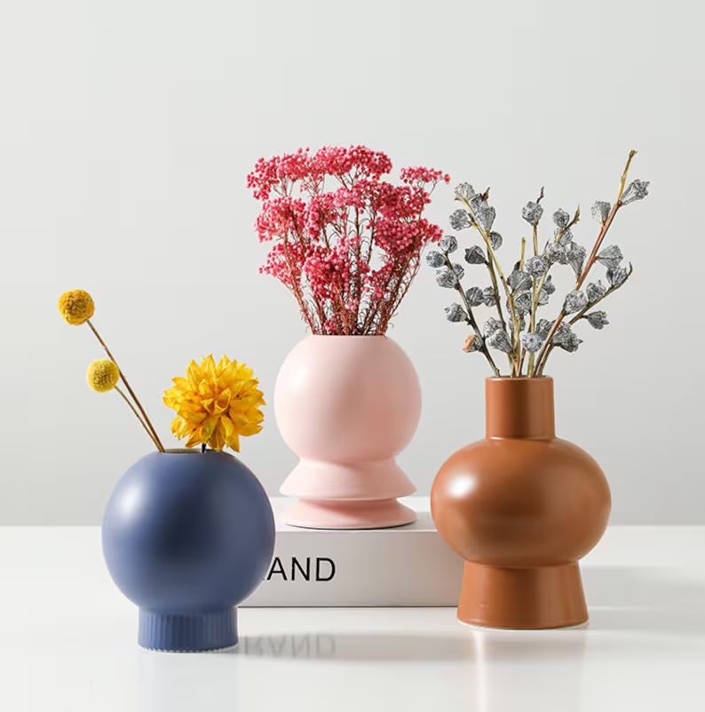 Ceramic Vase • Small Vase • Colorful Vase • Air Plant Holder • Home Decor Gift • Flower... | Etsy (US)