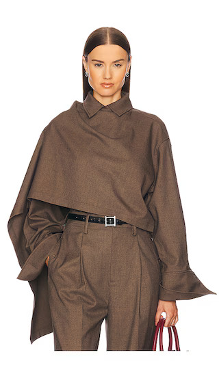 The Left Bank Layered Shirt in Cocoa Melange | Revolve Clothing (Global)