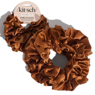 Kitsch Ruffled Scrunchie - Camel | Target