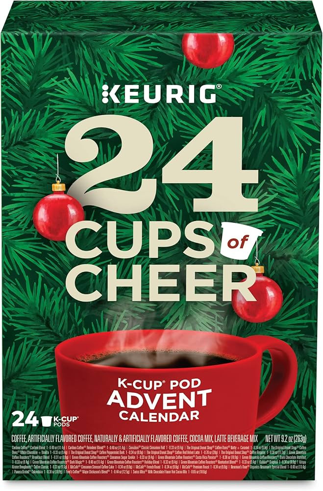 Keurig Advent Calendar Variety Pack, Single Serve K-Cup Pods, 24 Count | Amazon (US)