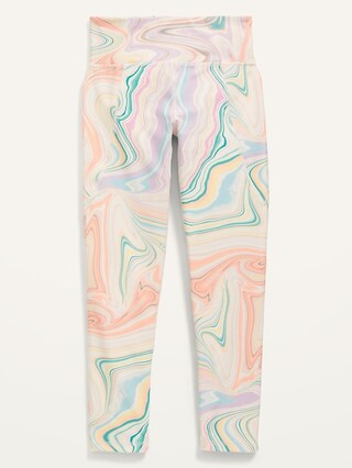 High-Waisted PowerSoft 7/8-Length Side-Pocket Leggings for Girls | Old Navy (US)