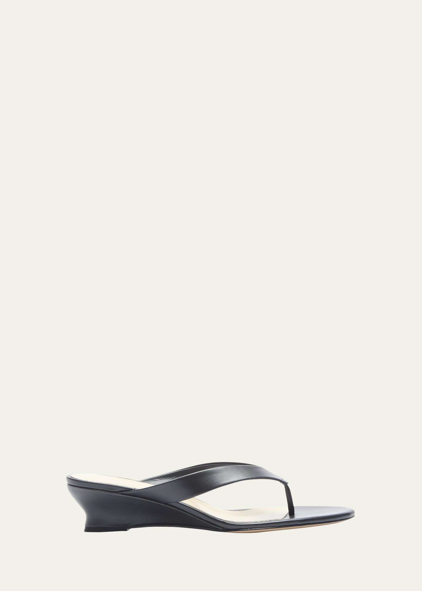 Le Monde Beryl Leather Thong Micro Wedge Slide Sandals | Bergdorf Goodman
