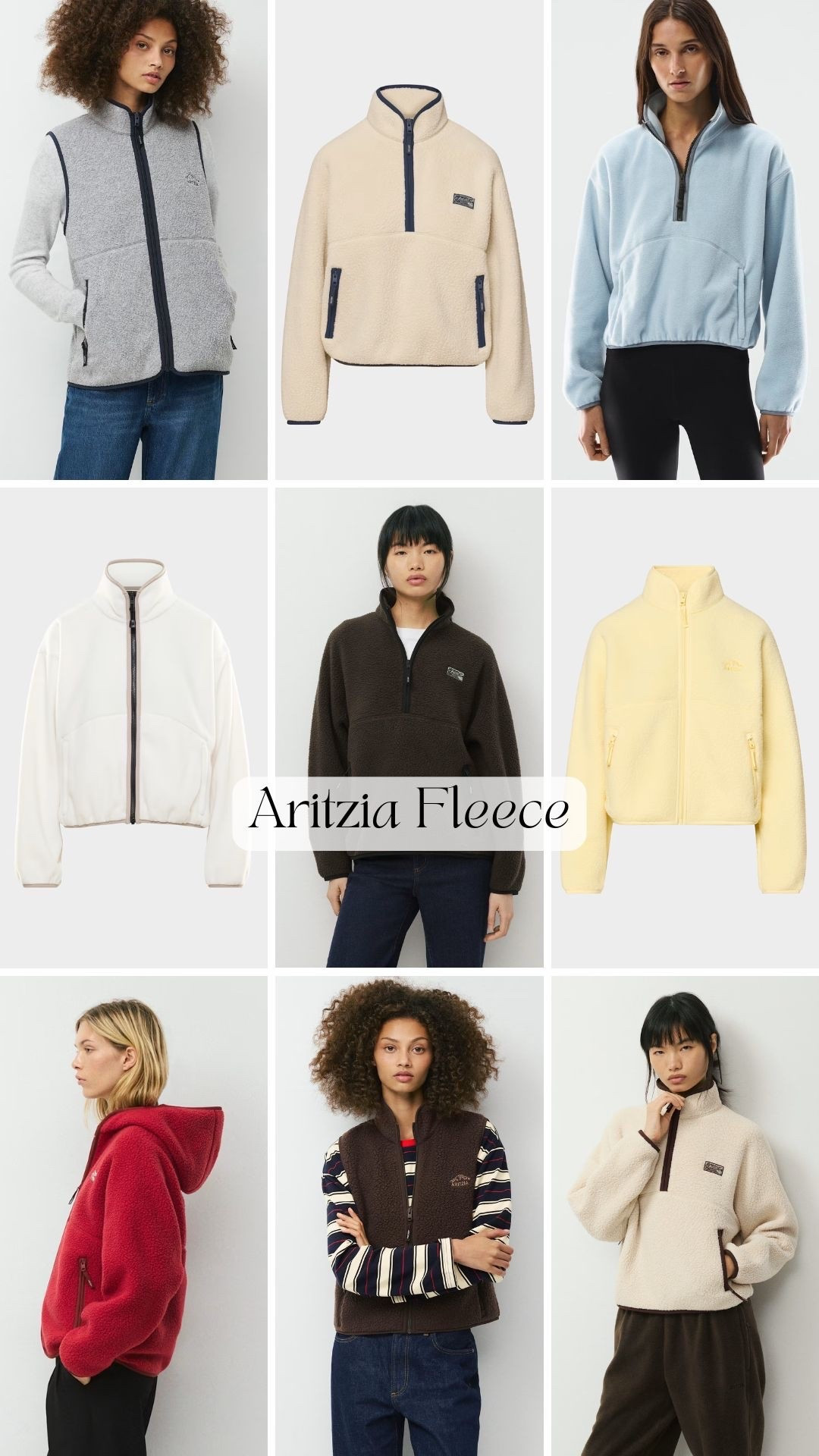 @Aritzia Polartec fleece sweaters and vests are back in stock!