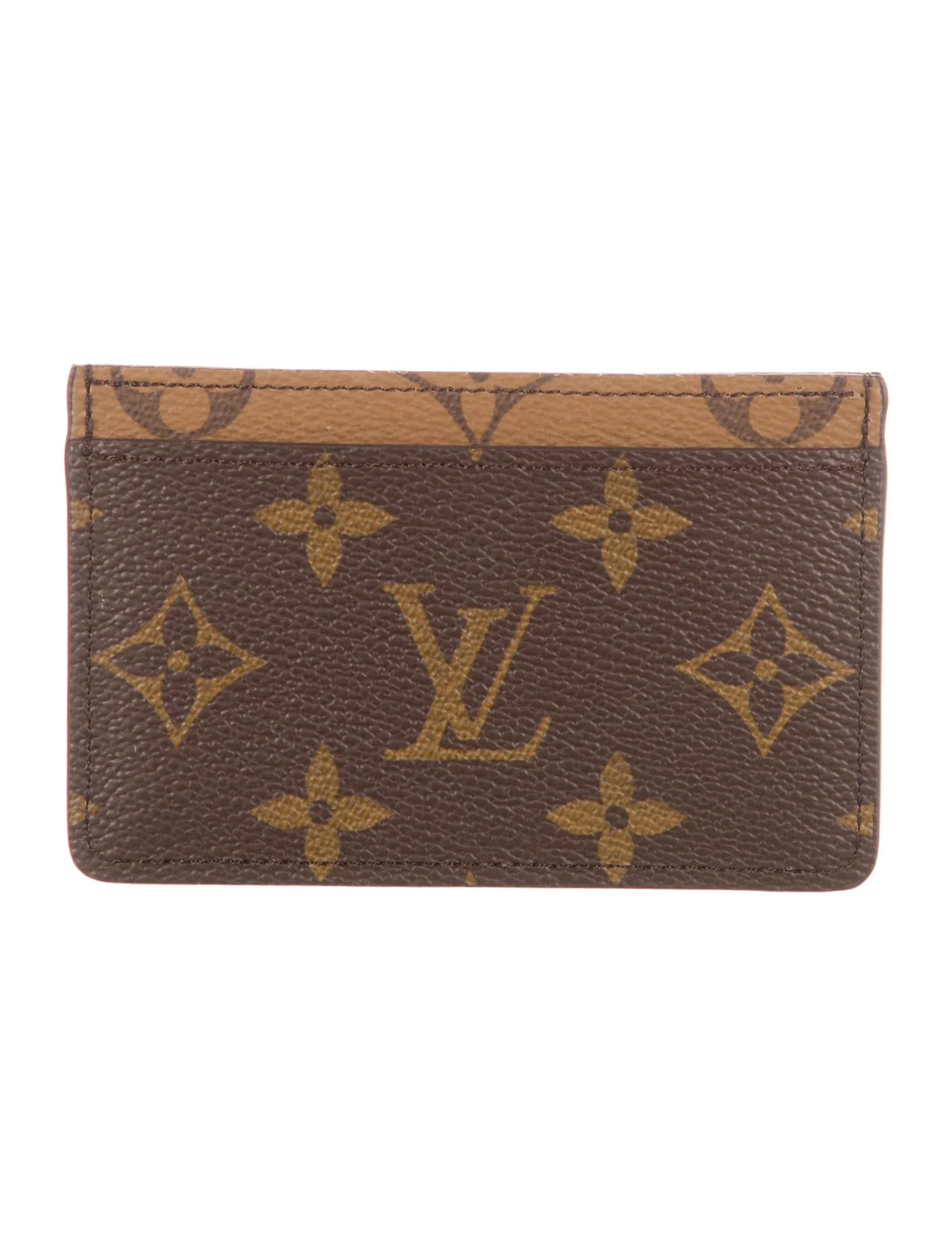 Louis Vuitton LV Monogram Coated Canvas Card Case - Brown Wallets, Accessories - LOU1220907 | The... | The RealReal
