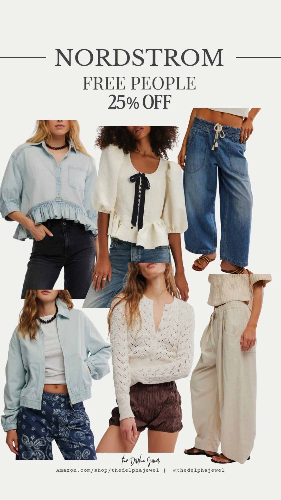 Spring savings event at Nordstrom 🌸 25% off spring styles (some items go up to 60% off). I love to grab Free People when it's on sale 👌🏼

Pointelle cardigan, easy peasy wide leg drawstring pants, chambers linen pants, birdie cotton bomber jacket, embroidered bow crop top, bailey denim crop peplum top

#LTKootd #LTKSaleAlert