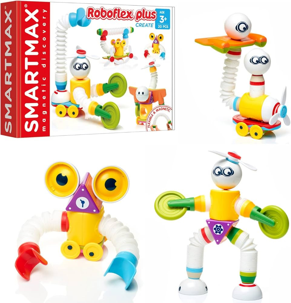 SmartMax Roboflex Plus 20-Piece Magnetic Discovery Building Set for Ages 3+ | Amazon (US)
