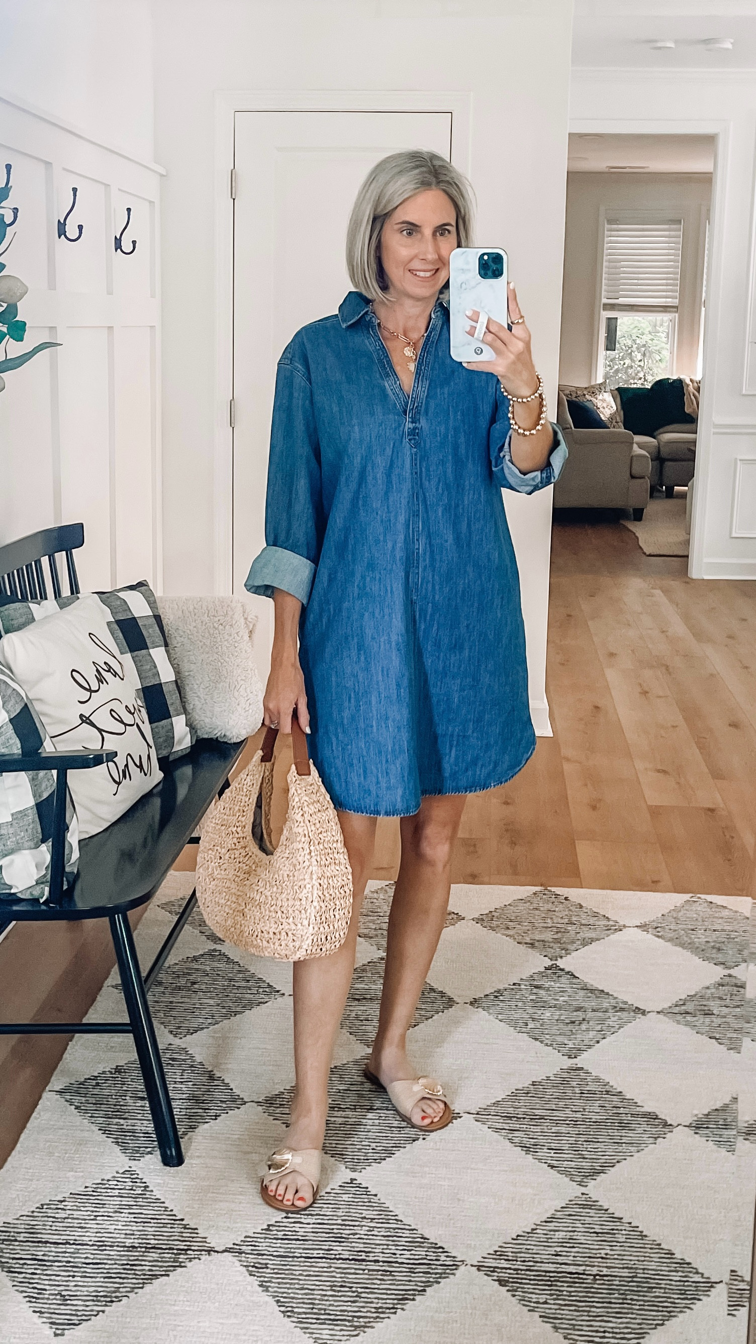 25% off denim dress 
Wore this dress out to dinner last night. It is loose and comfy! 
Wearing a small 


Target style 


#LTKFindsUnder50 #LTKSaleAlert #LTKOver40