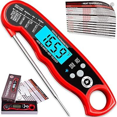 Alpha Grillers Instant Read Meat Thermometer for Grill and Cooking. Best Waterproof Ultra Fast Th... | Amazon (US)