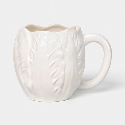 15 fl oz Stoneware Radicchio Mug White - Threshold™ | Target