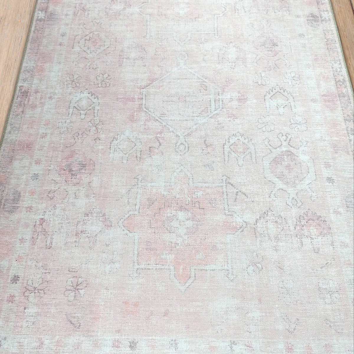 Leonie Pink Pale & Dusty Persian Vintage Rug | Fame Rugs