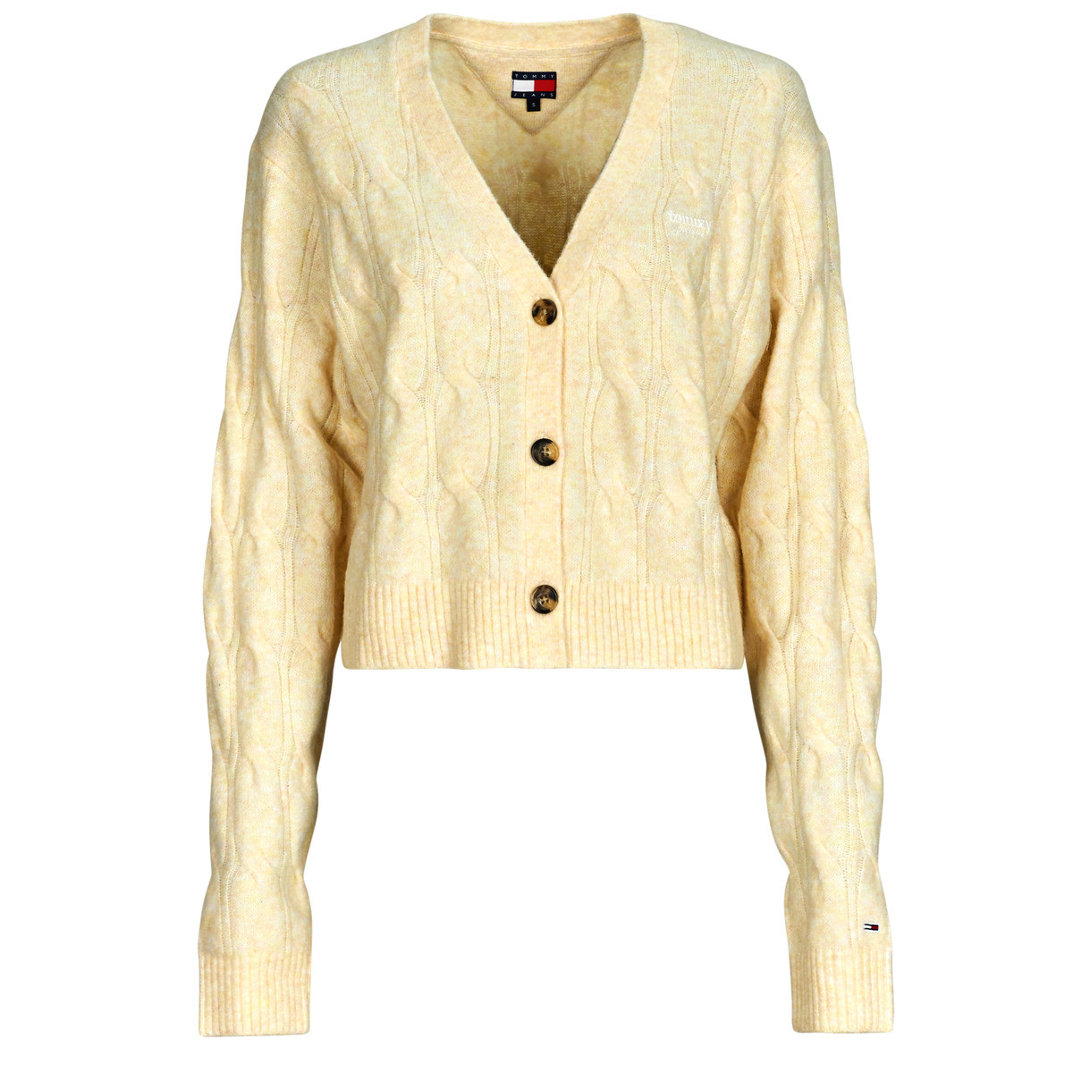 Tommy Jeans - TJW HTR CABLE CARDIGAN | Spartoo.com, le meilleur de la chaussure