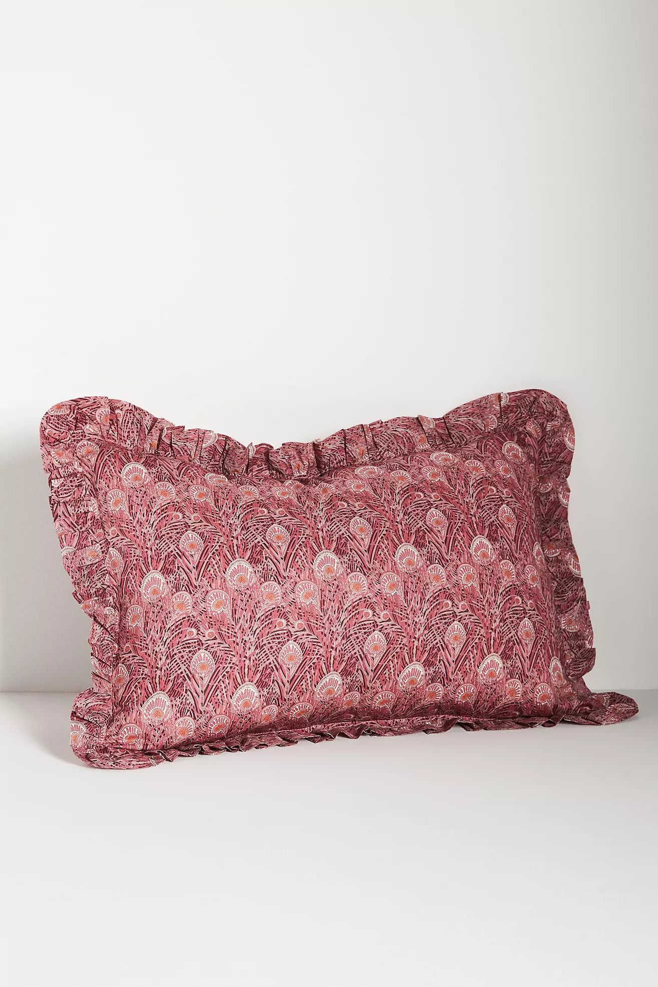 Coco & Wolf Silk Ruffle Cushion Cover | Anthropologie (US)