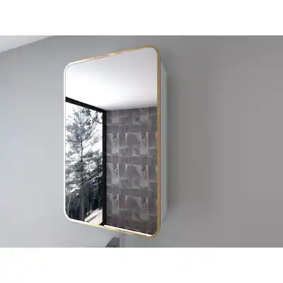 Aluminum Frame Wall Mounted Mirror Medicine Cabinet | Bed Bath & Beyond