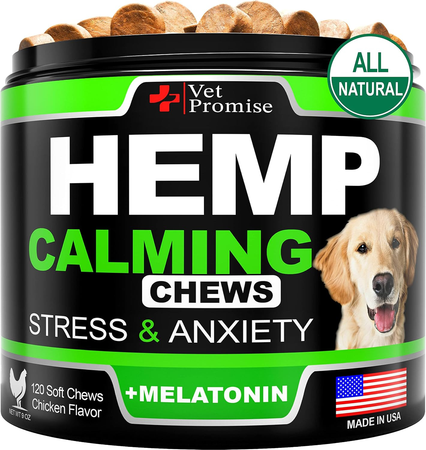Hemp Calming Chews for Dogs with Anxiety and Stress - Dog Calming Treats | Amazon (US)