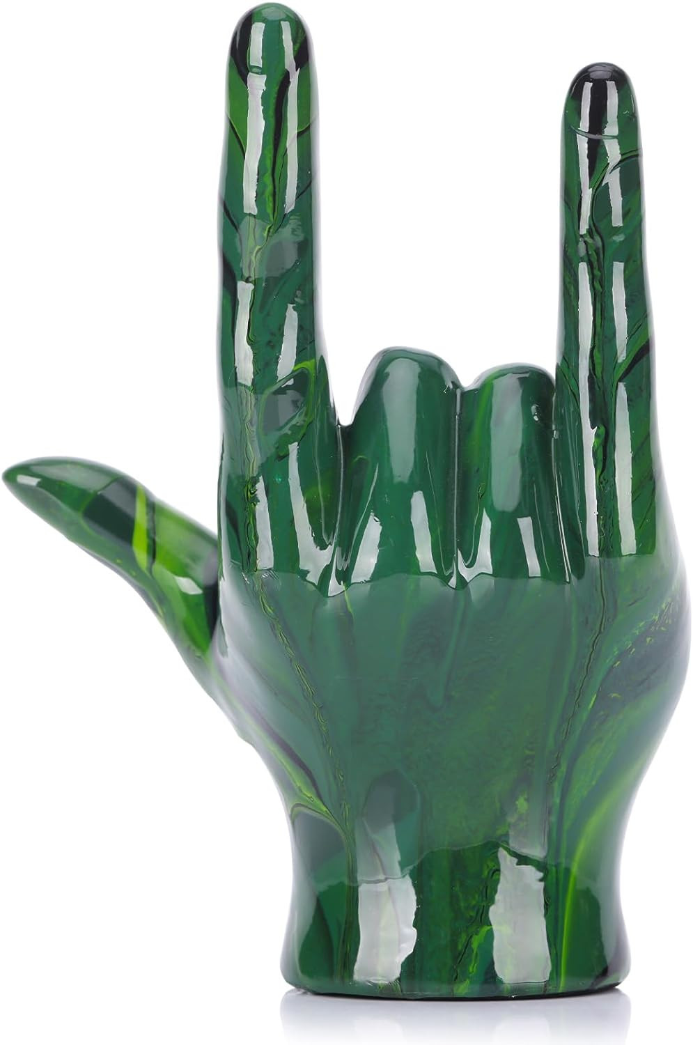 Emerald Green Hand Gesture Decor Statue, Modern Home Decor Accent Peace Sign Decor and Loving Sig... | Amazon (US)