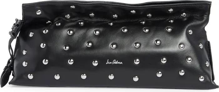 Poppy Oversize Stud Leather Clutch | Nordstrom