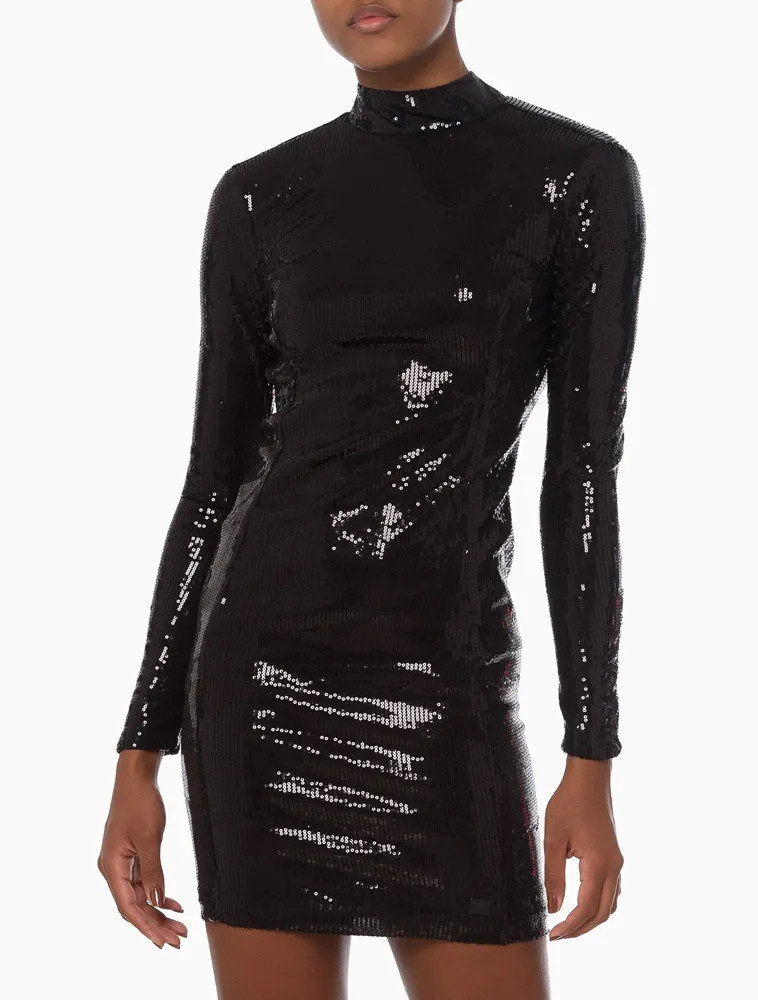 Vestido Manga Longa Decote Costas - Calvin Klein - Loja Online | Calvin Klein (BR)