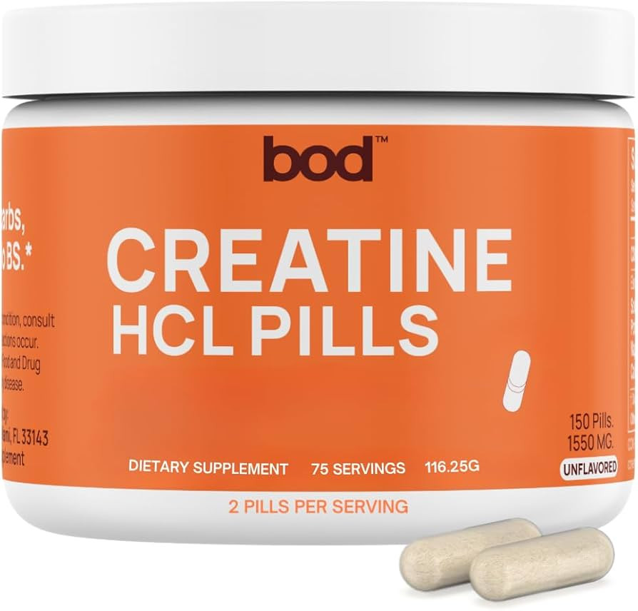 Bod Creatine HCL Capsules \u2013 150 Pills | Creatine Hydrochloride Supplement for Men & Women | ... | Amazon (US)
