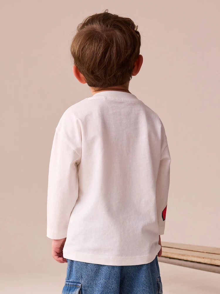 White Hot Wheels Long Sleeve T-Shirt (3mths-8yrs) | Next US