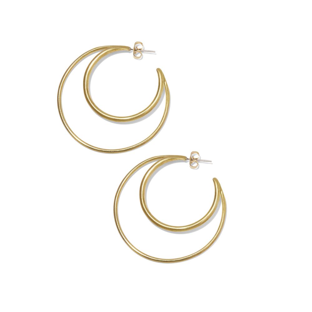 Soko Jewelry Gio Hoops Earring in Brass | goop