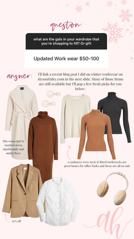 winter workwear items that are currently on sale and under $100

#LTKworkwear #LTKunder100 #LTKCyberweek