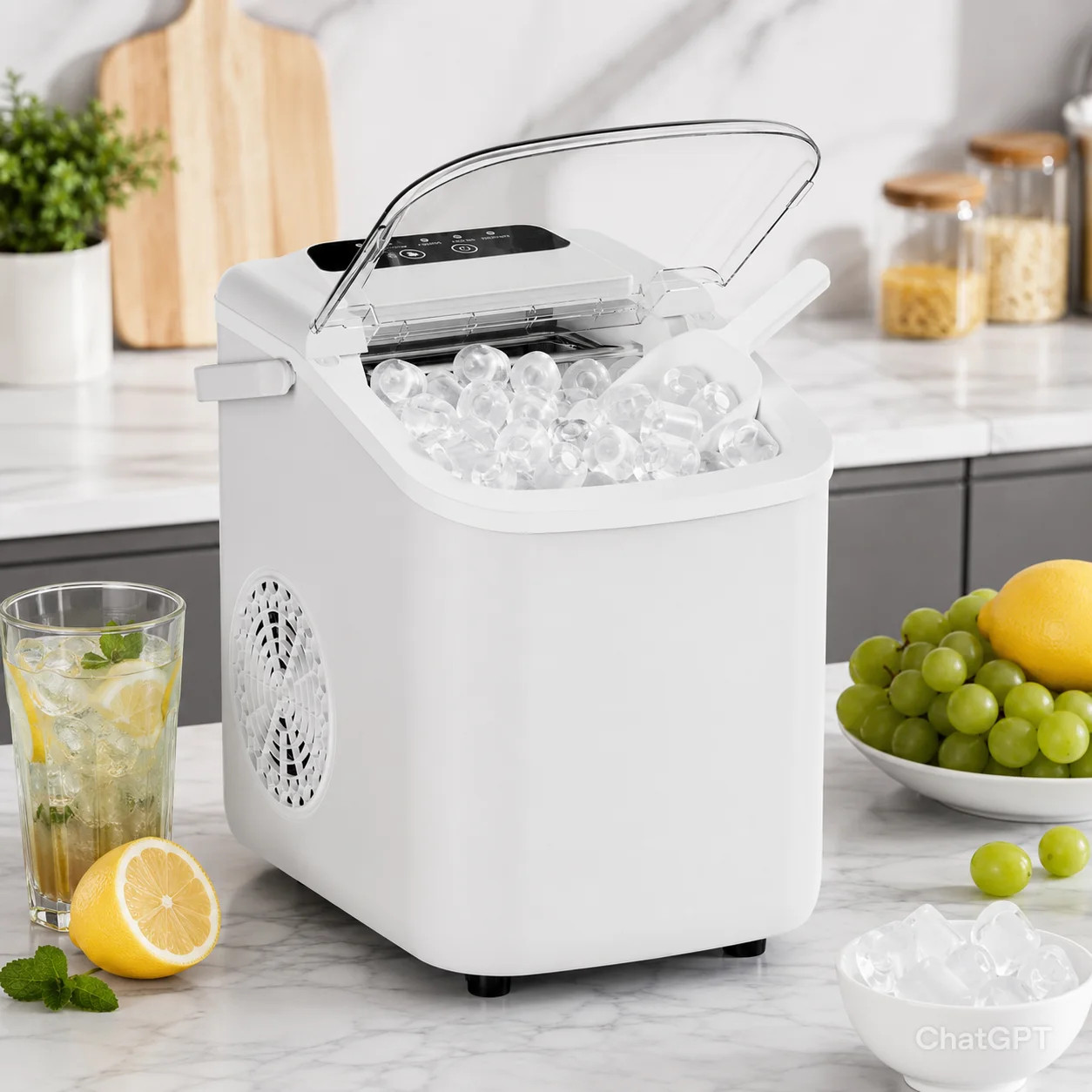 LIFERECORD Portable Ice Maker Countertop with Handle, 6 Mins for 9 Bullet Ice, 26lbs/24H, Self-Cl... | Walmart (US)