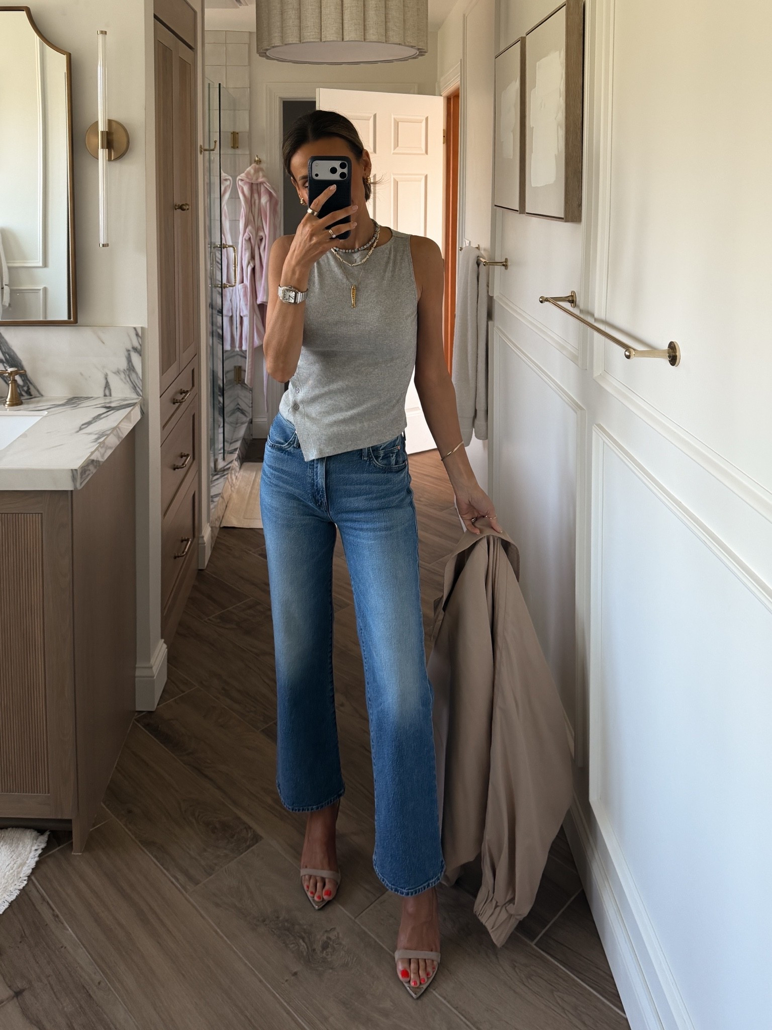 Code Karina20 - What I’m wearing for brunch + mall errands - jeans 25 and top and jacket xs 
Jeans are super stretchy

#LTKootd #LTKgrwm #LTKSaleAlert