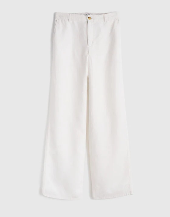 The Zoe Relaxed Straight Pant in 100% Linen | Madewell
