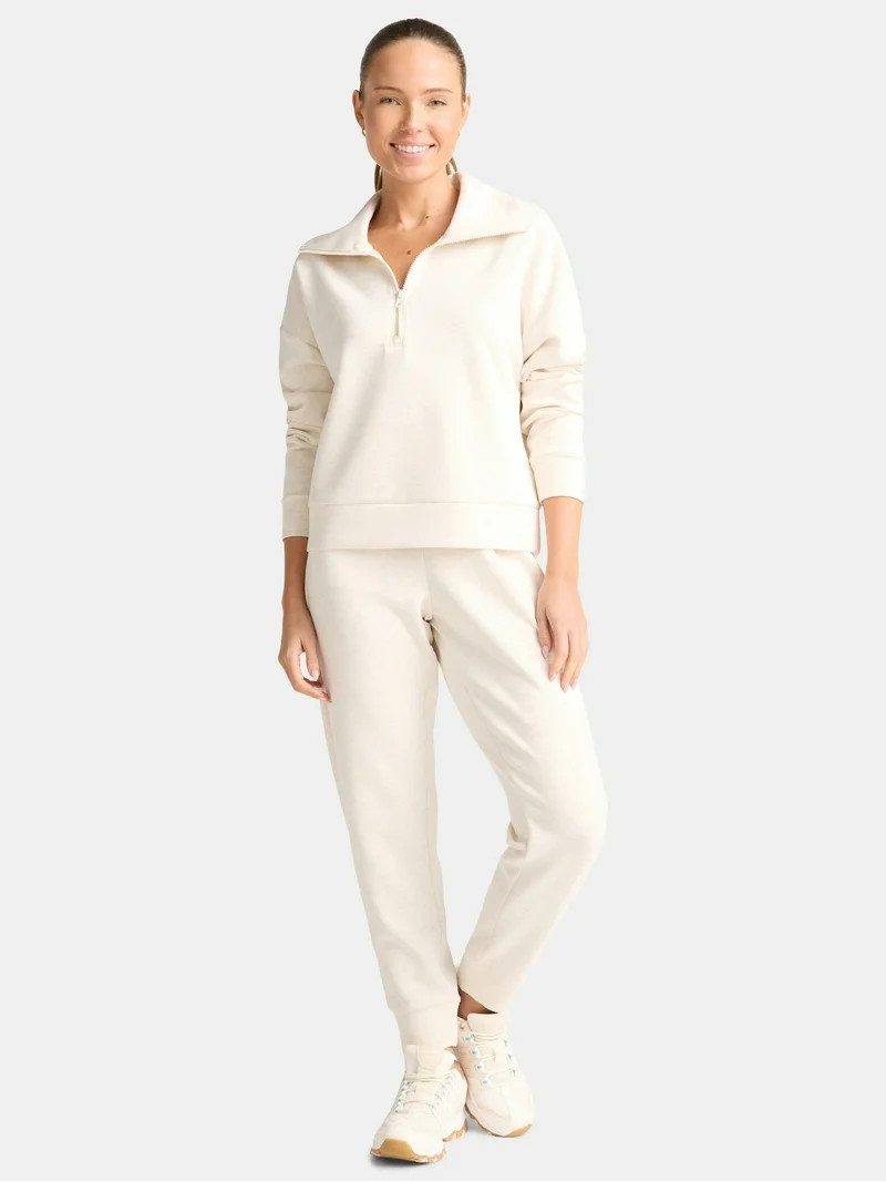 Avia Women's and Women's Plus Knit Quarter Zip Pullover, Sizes XS-4X - Walmart.com | Walmart (US)