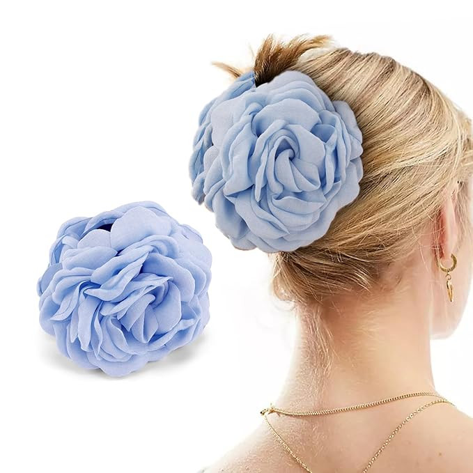 Velscrun Hawaiian Flower Hair Clips for Women Rose Flower Hair Claw Clips Large Flower Clips for ... | Amazon (US)