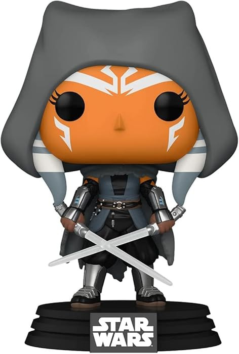 Funko Pop! Star Wars: The Mandalorian - Hooded Ahsoka with Dual Sabers Vinyl Bobblehead, Amazon E... | Amazon (US)