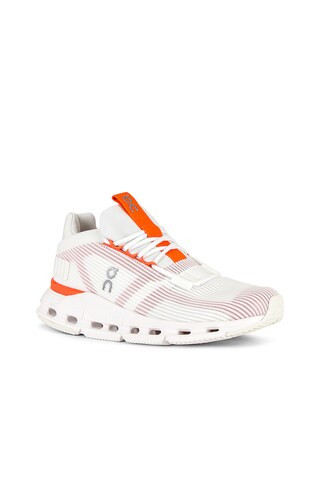 On Cloudnova Void Sneaker in Undyed White & Flame from Revolve.com | Revolve Clothing (Global)