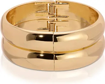 Ettika Set of 2 Stackable Hinged Bangle Bracelets | Nordstrom | Nordstrom