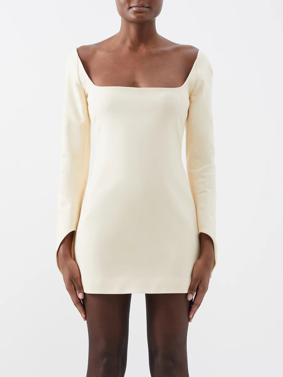 Tate square-neck twill mini dress | Matches (APAC)