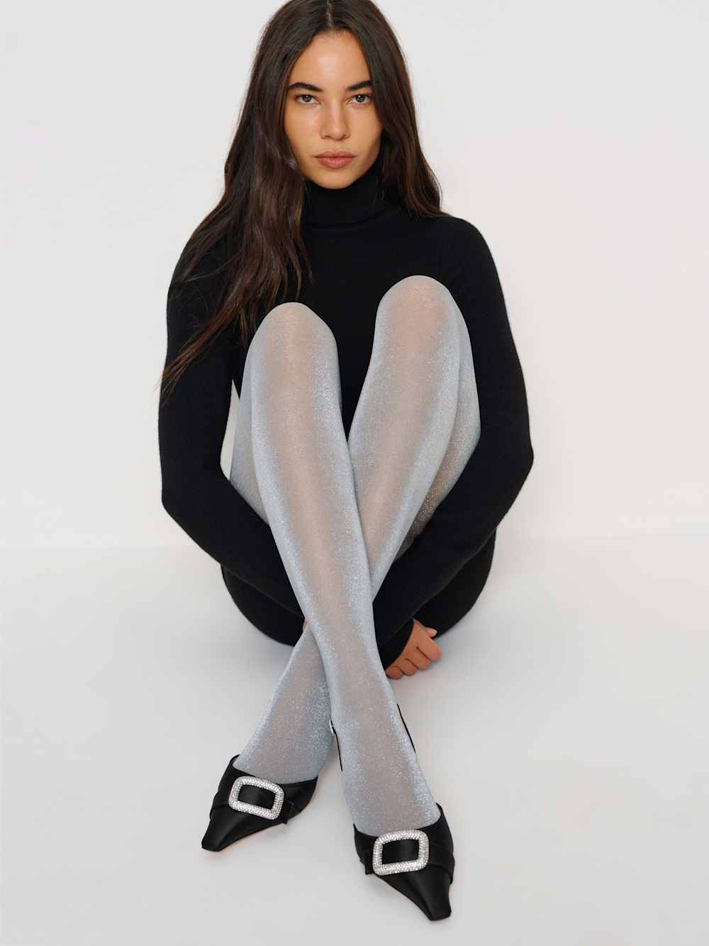 Swedish Stockings Tora Shimmery Tights | Reformation (Global)