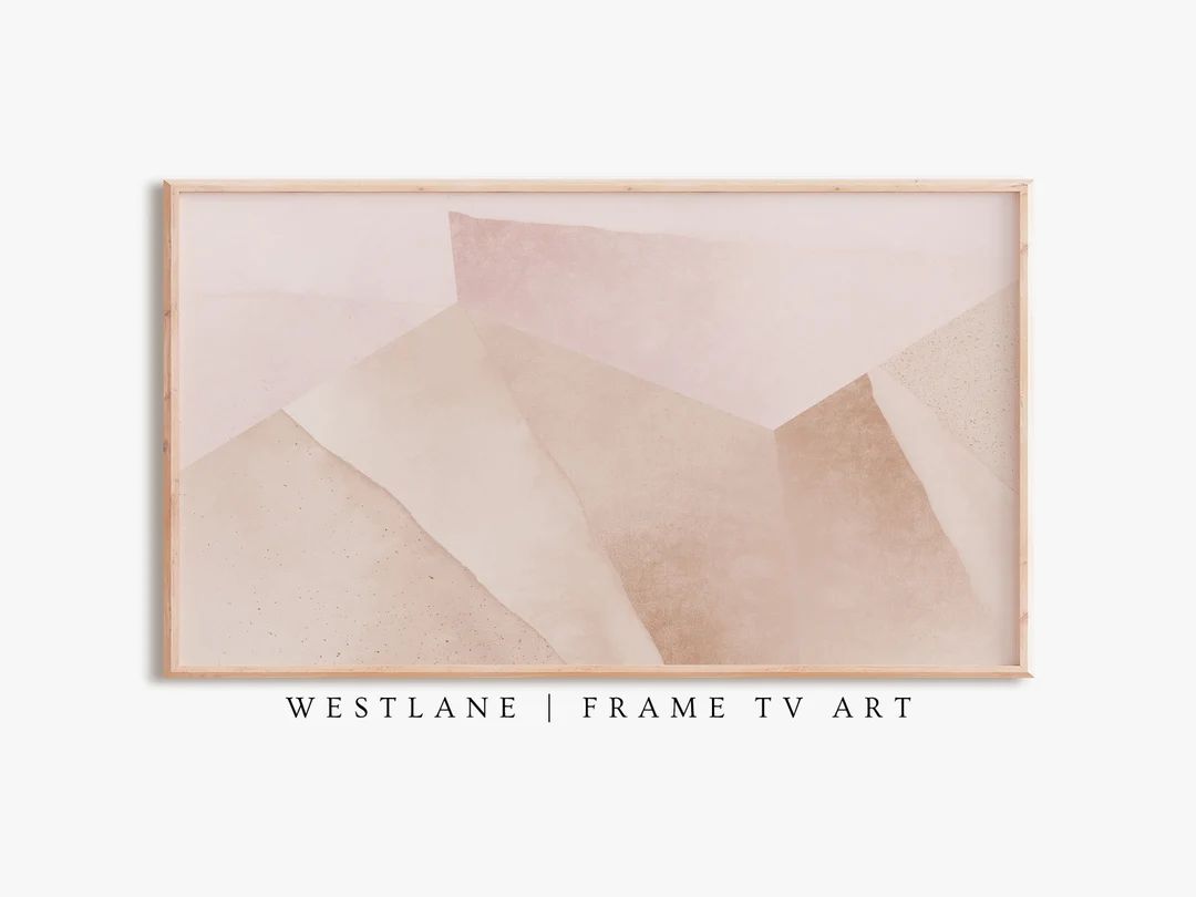 Samsung Frame TV Art  Abstract Painting Pink Neutral Modern  - Etsy | Etsy (US)