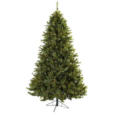 7.5' Majestic Multi-Pine Christmas Tree w/Clear Lights | Nearly Natural