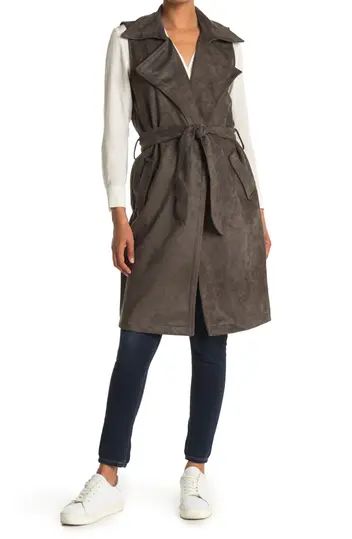 Faux Suede Trench Vest | Nordstrom Rack