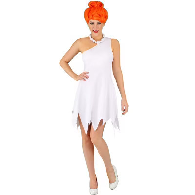 HalloweenCostumes.com Medium Women Classic Flintstones Wilma Women's Costume, White | Target